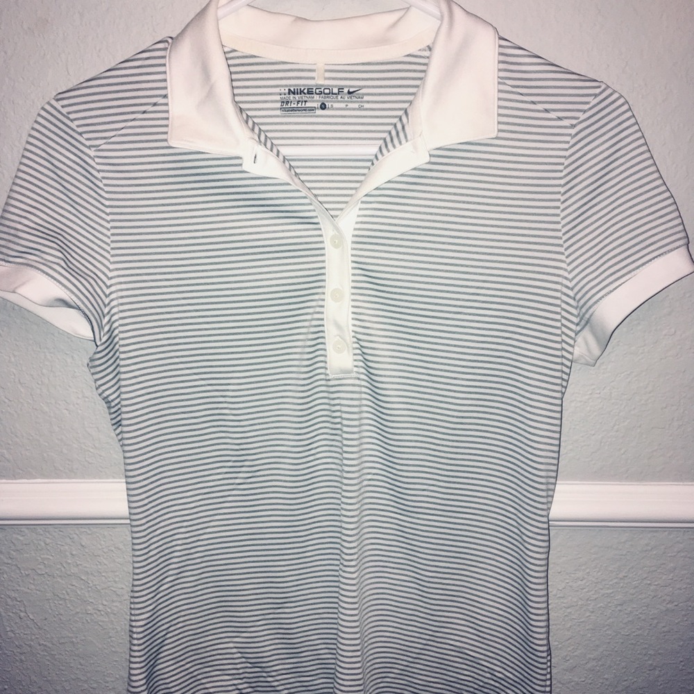 Nike Dri-Fit Striped Golf Polo Shirt